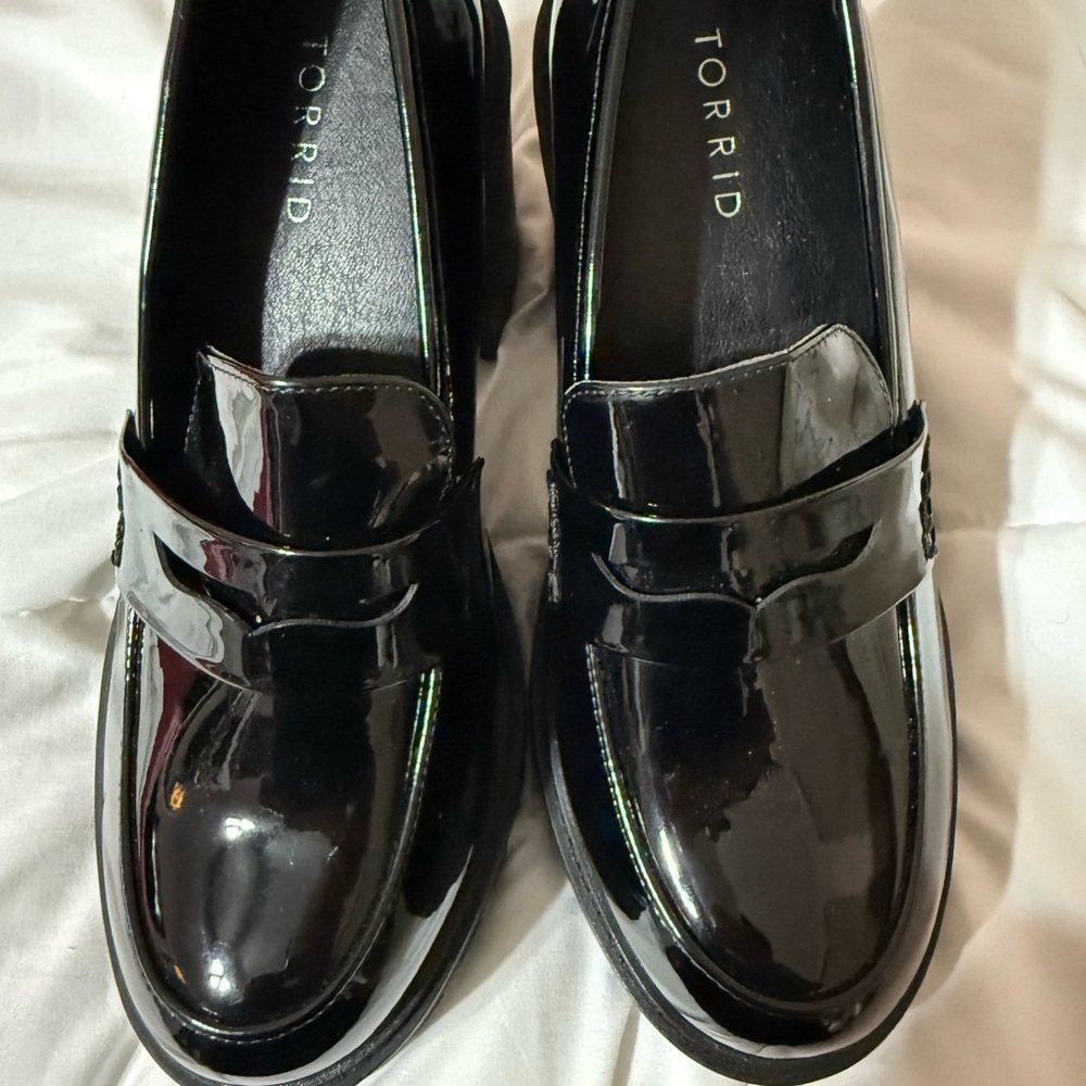 Torrid Glossy Black Loafers